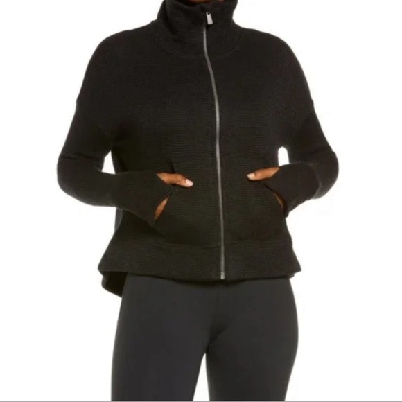 Sweaty Betty Tops - Sweaty Betty Restful Bouclé Zip Through Jacket size Small